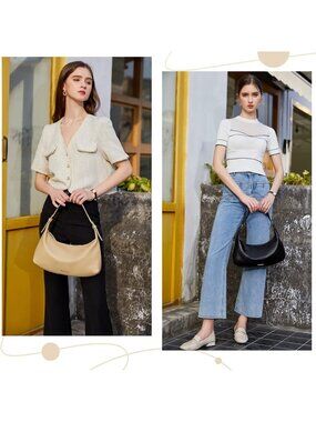 Women's Green Leather Trendy Clutch Shoulder Tote Handbag with Zipper Closure